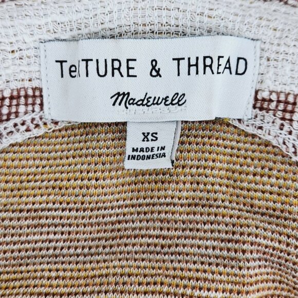 Madewell Texture & Thread Ruffle Tie-Front Tank in Stripe Size XS - Picture 12 of 14